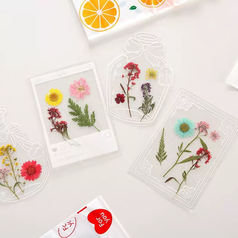 DIY Pressed Flower Bookmark Kit | Transparent Floral Bookmark Craft Set | Handmade Botanical Keepsake & Creative Gift