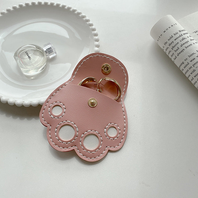 DIY Cat Paw Coin Purse Kit – Handmade PU Leather Mini Pouch & Bag Charm Craft Kit for Beginners with Video Tutorial