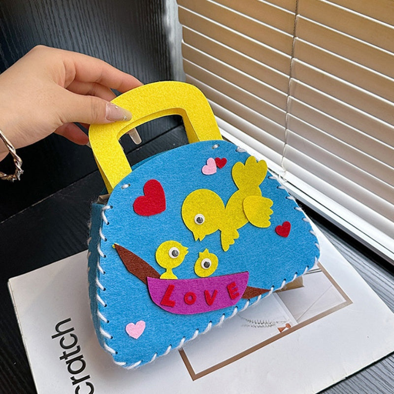 DIY Felt Mini Handbag Kit – Handmade Crossbody & Tote Bag Craft Kit for Beginners with Video Tutorial (24 Styles Available)