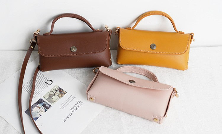 DIY PU Leather Handbag Kit | Beginner-Friendly Crossbody & Handheld Craft Set with Video Tutorial
