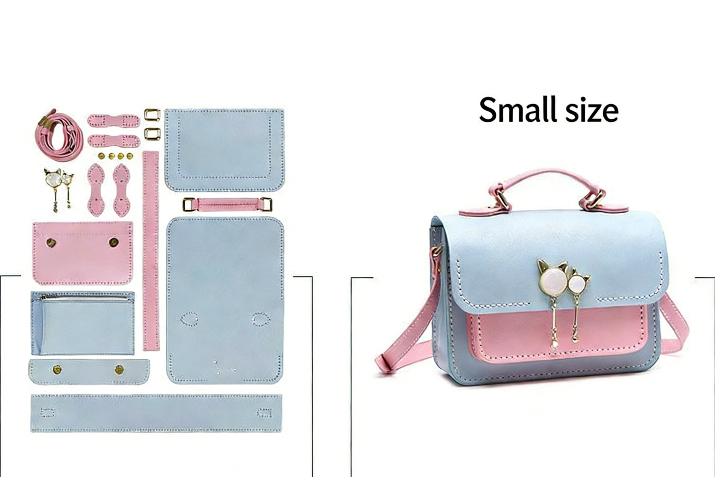 DIY Leather Handbag Kit | Beginner Crossbody & Handheld Bag Craft Set