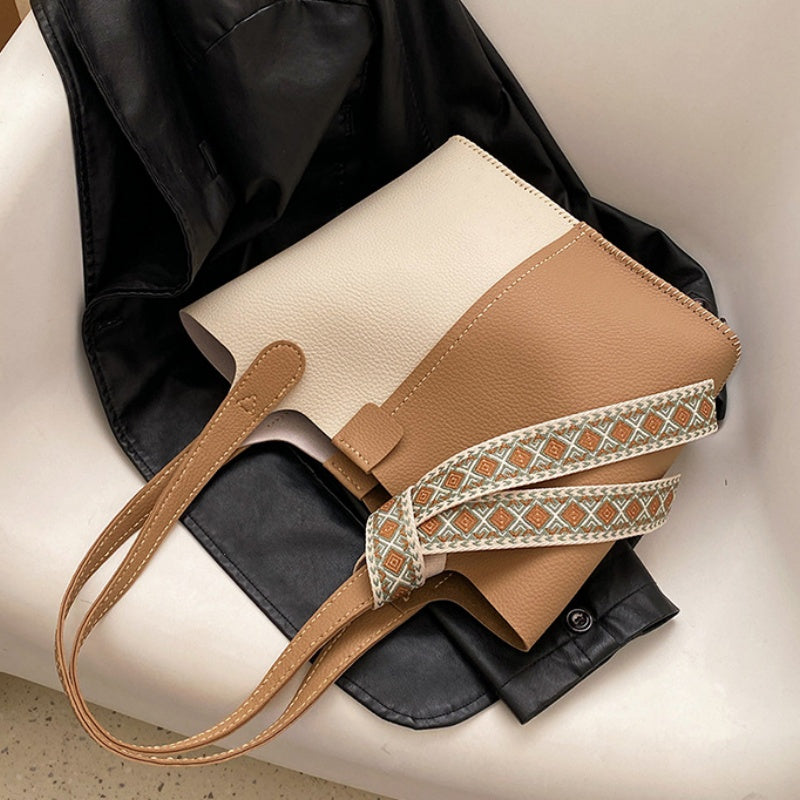 DIY Handmade PU Leather Tote Bag Kit – Beginner-Friendly Craft Set with Pre-Cut Materials & Video Tutorial | Large Capacity Shoulder & Hand Carry Bag