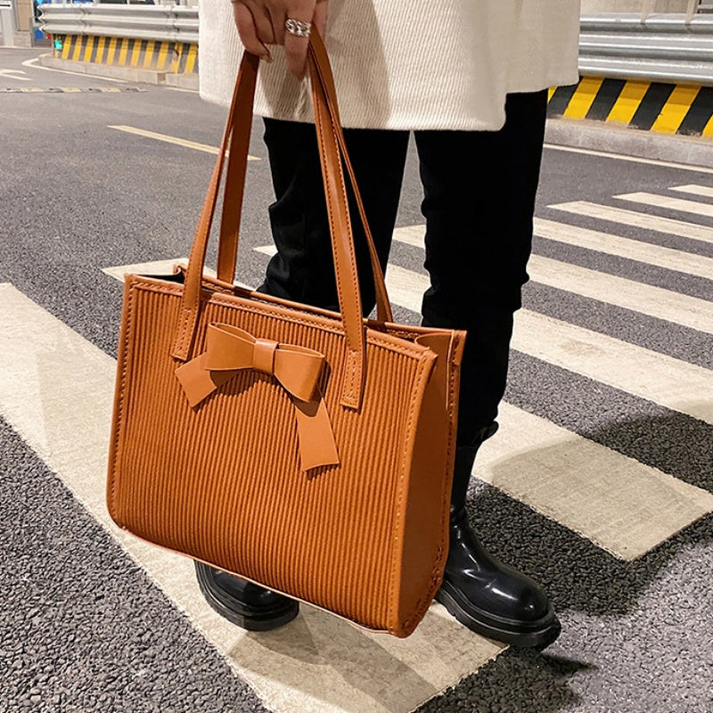 DIY Handmade PU Leather Tote Bag Kit – Beginner-Friendly Sewing Set with Pre-Cut Materials &amp; Step-by-Step Video Tutorial | Shoulder &amp; Hand Carry Large Capacity Bag