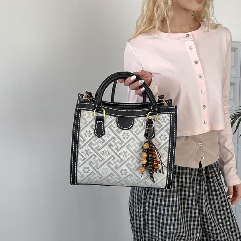 DIY PU Leather Handbag Kit – Beginner-Friendly Handmade Tote Bag Craft Set with Video Tutorial (Shoulder / Crossbody / Hand Carry)