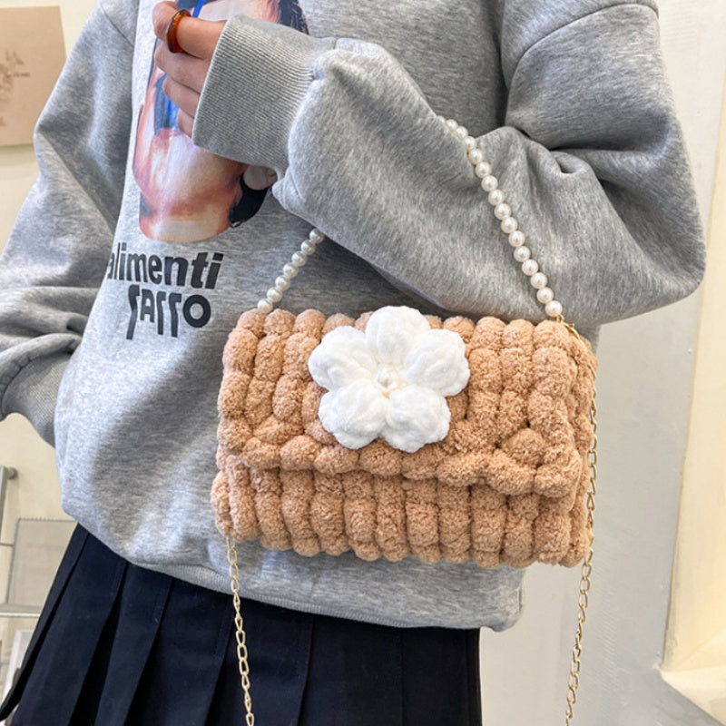DIY Crochet Shoulder Bag Kit for Beginners – Handmade Yarn Crossbody Purse with Video Tutorial