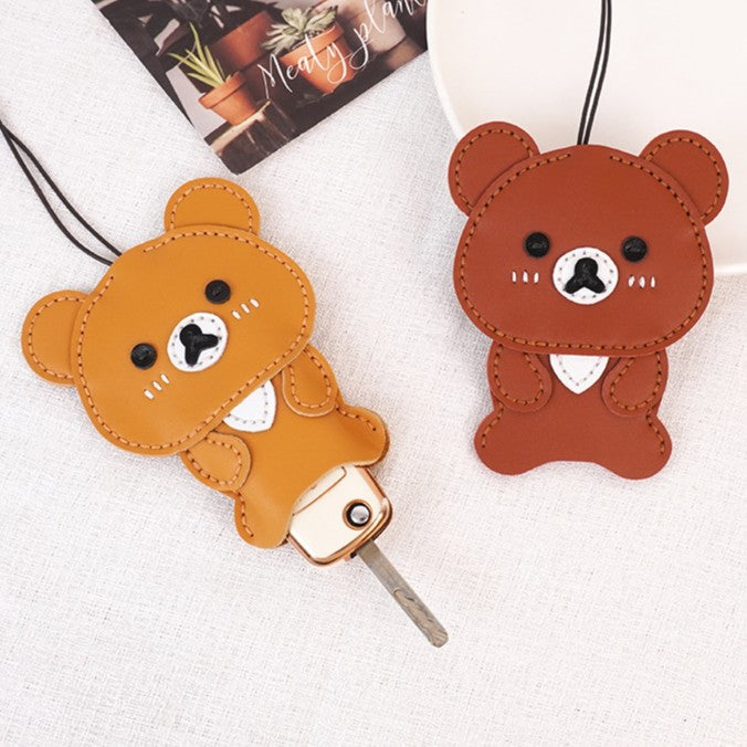 DIY Leather Key Holder Kit for Beginners – Handmade Cowhide Key Case with Video Tutorial & Complete Sewing Set