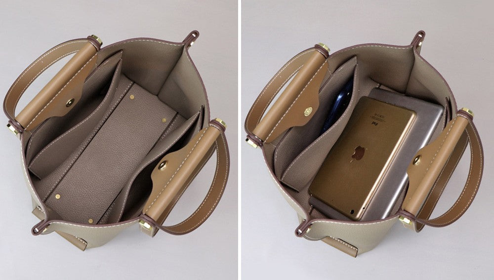 DIY Leather Shoulder Bag Kit – Beginner Large Top-Grain Cowhide Handbag