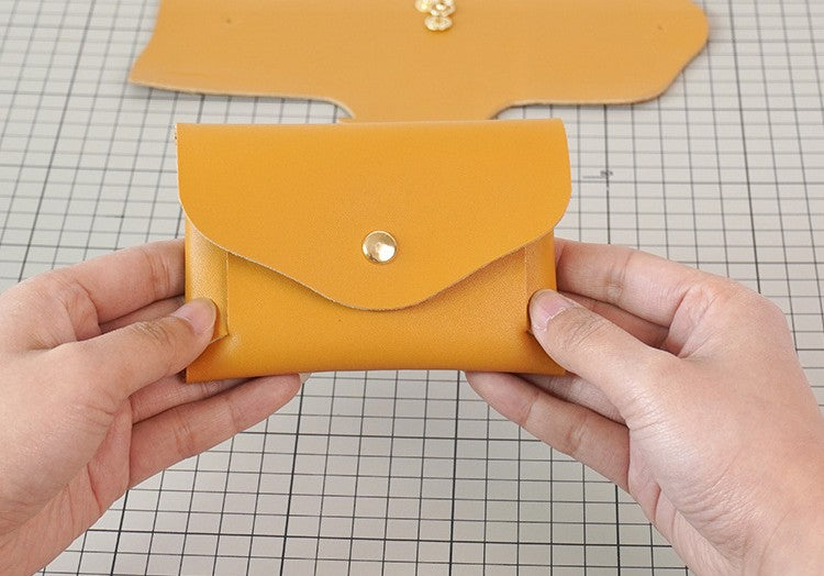DIY Leather Card Holder Kit | Beginner Friendly Cowhide Wallet Craft Set with Video Tutorial