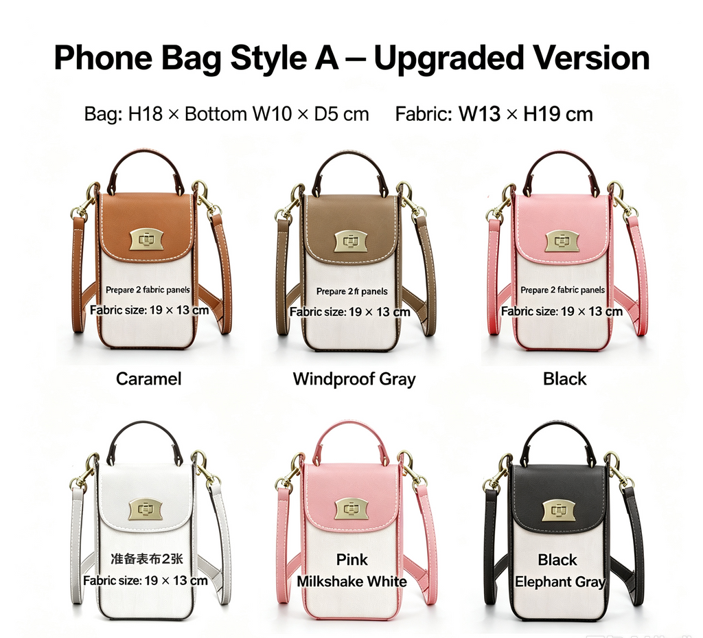 DIY Leather Phone Bag Kit – Beginner Crossbody & Shoulder Bag Making Kit