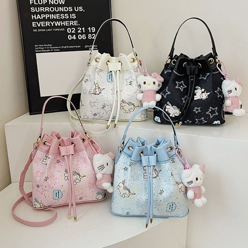 DIY Drawstring Bucket Bag Kit for Beginners – Cute PU Leather Crossbody Purse Making Set with Video Tutorial