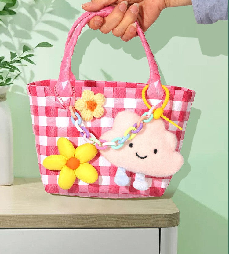 DIY Colorful Woven Tote Bag Kit for Mother’s Day | Handmade Handbag Craft Set with Pre-Cut Materials & Video Tutorial | Beginner Friendly Gift Bag