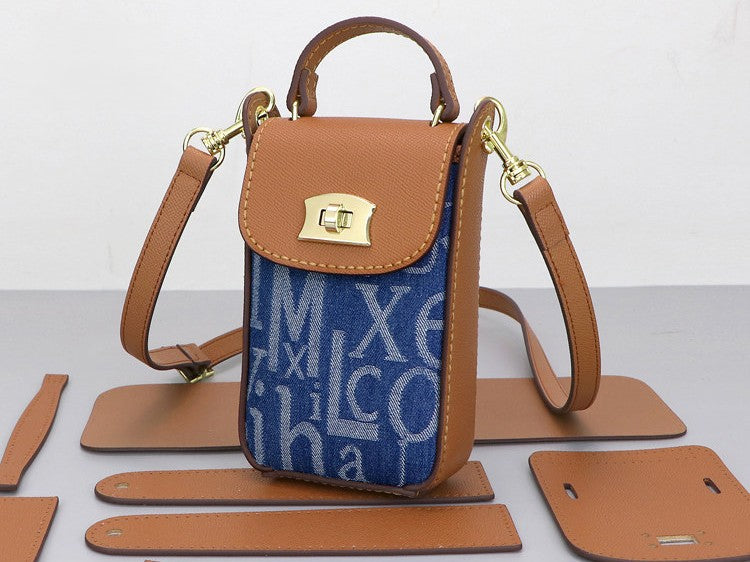 DIY Leather Phone Bag Kit – Beginner Crossbody & Shoulder Bag Making Kit