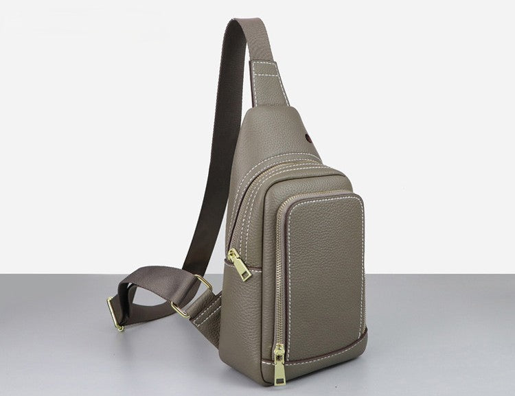 DIY Men's Leather Sling Bag Kit – Full-Grain Leather Crossbody Bag Making Kit