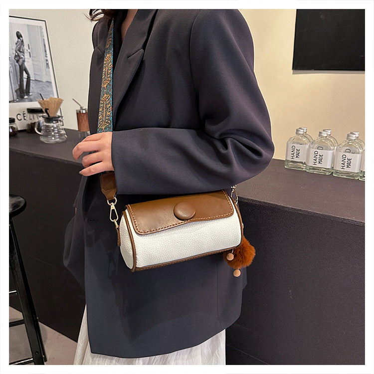 DIY PU Leather Crossbody Bag Kit for Beginners – Pre-Cut Shoulder Purse Sewing Craft Kit with Video Tutorial, Handmade Gift Bag