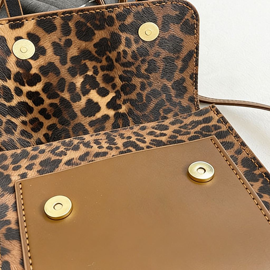 DIY Leopard Print Backpack Kit for Beginners | Handmade PU Leather Mini Backpack Sewing Kit with Video Tutorial