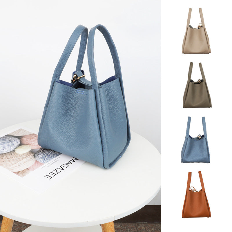 DIY Full Grain Leather Shoulder Bag Kit – Handmade Top Layer Cowhide Bag Craft Set for Beginners with Video Tutorial (Premium Daily Use Design)