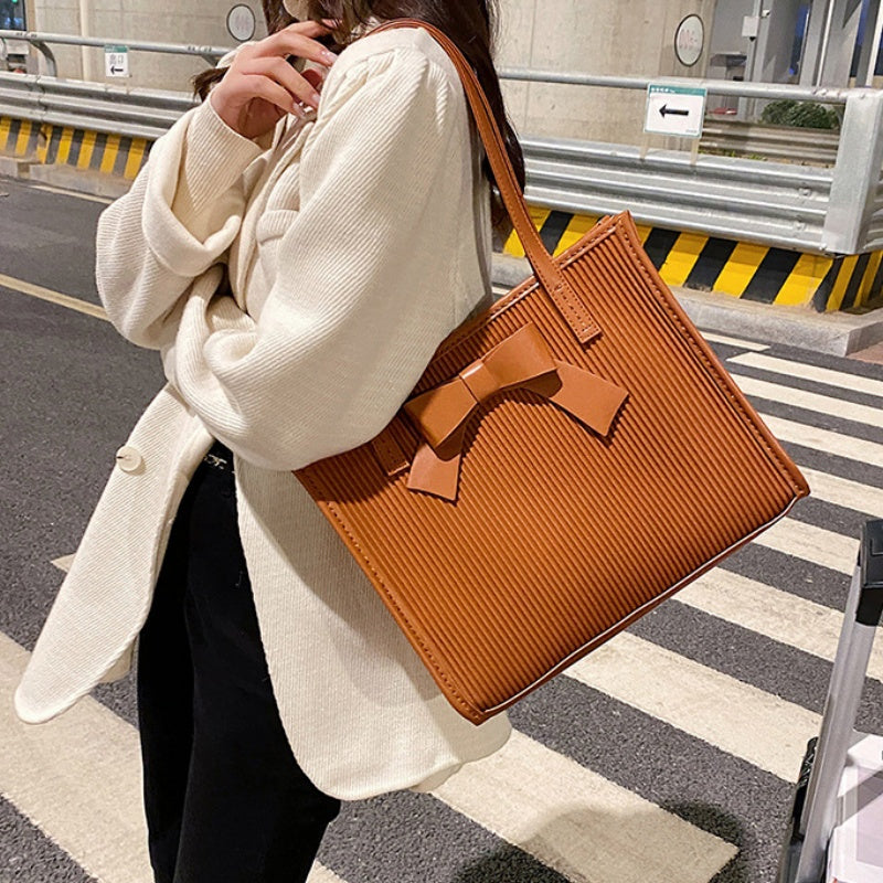 DIY Handmade PU Leather Tote Bag Kit – Beginner-Friendly Sewing Set with Pre-Cut Materials &amp; Step-by-Step Video Tutorial | Shoulder &amp; Hand Carry Large Capacity Bag