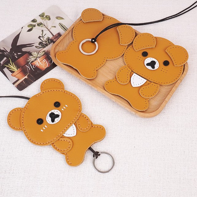 DIY Leather Key Holder Kit for Beginners – Handmade Cowhide Key Case with Video Tutorial & Complete Sewing Set