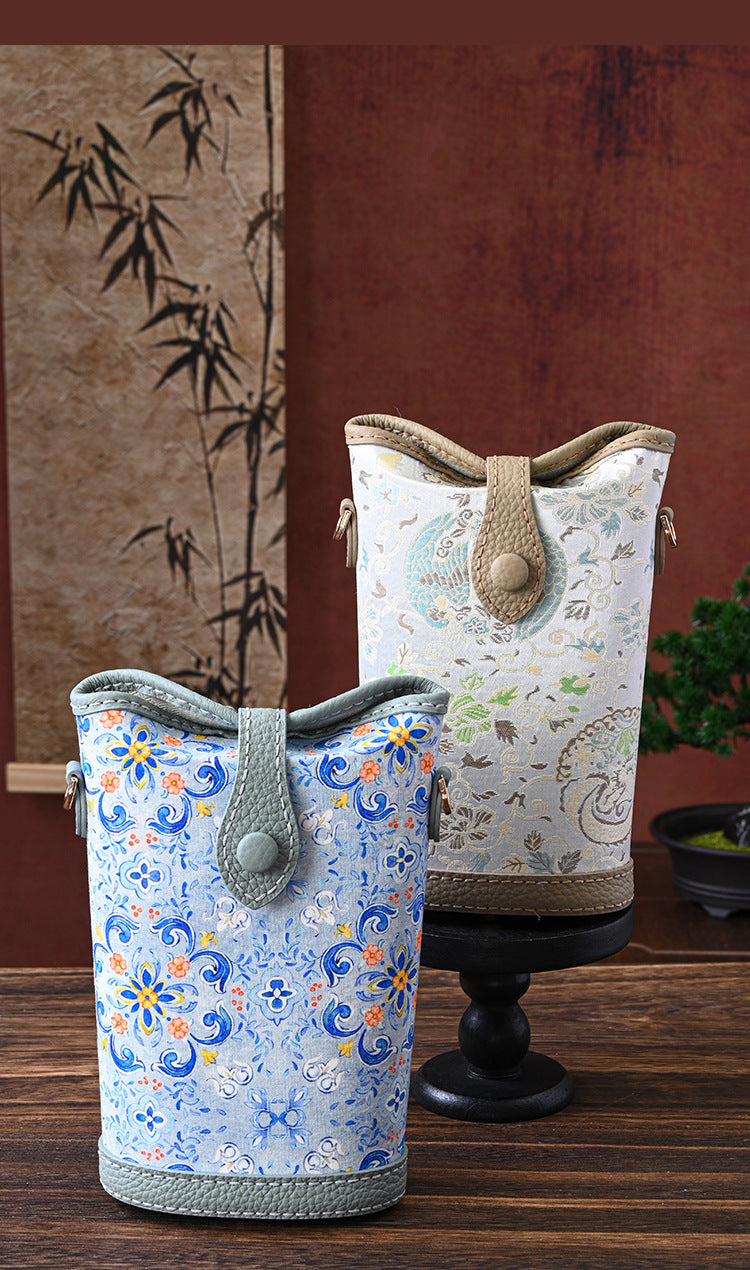 DIY Patchwork Fries Bag Kit – Handmade Genuine Leather & Microfiber Crossbody Bag Craft Set for Beginners