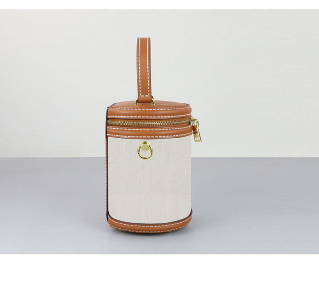 DIY Leather Crossbody Bag Kit for Beginners – Handmade Mini Purse Making Set with Fabric Design, Video Tutorial & Complete Materials