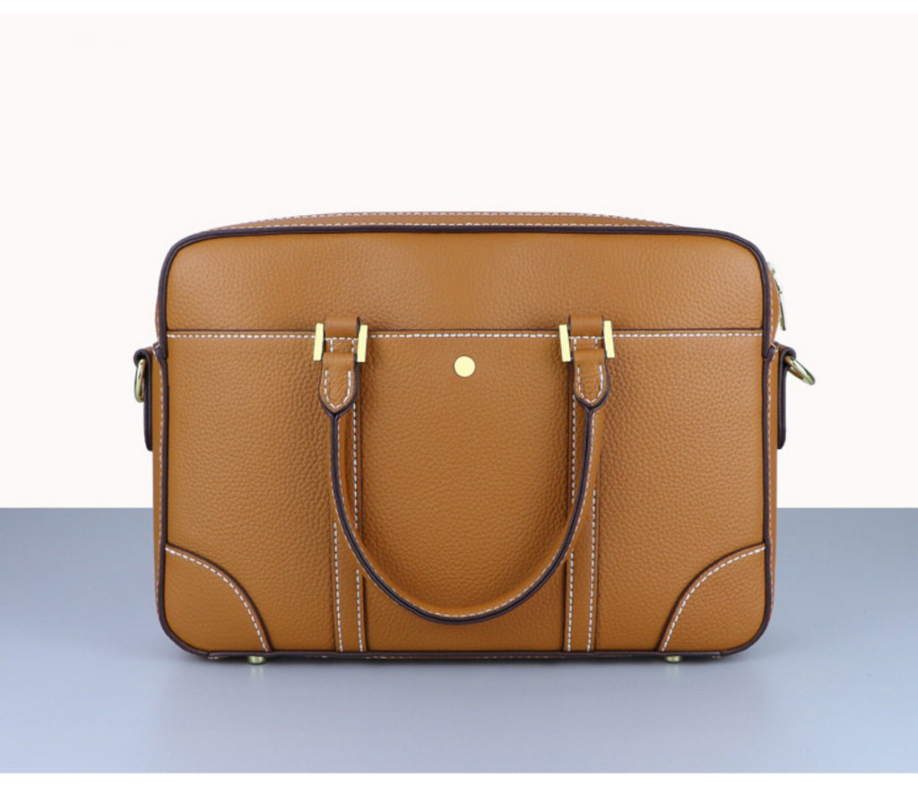 DIY Men's Full-Grain Leather Tote Bag Kit – Handmade Leather Shoulder & Crossbody Bag