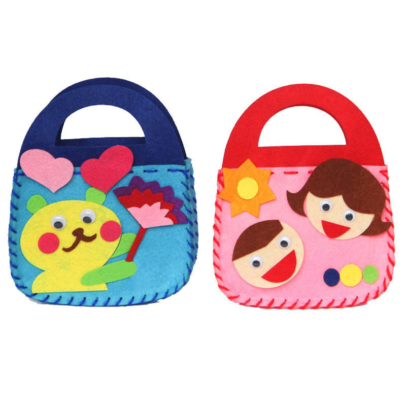 DIY Kids Mini Felt Handbag Sewing Kit for Children | Creative Craft Toy Bag | Parent-Child Educational Activity | Beginner-Friendly Handmade Kit