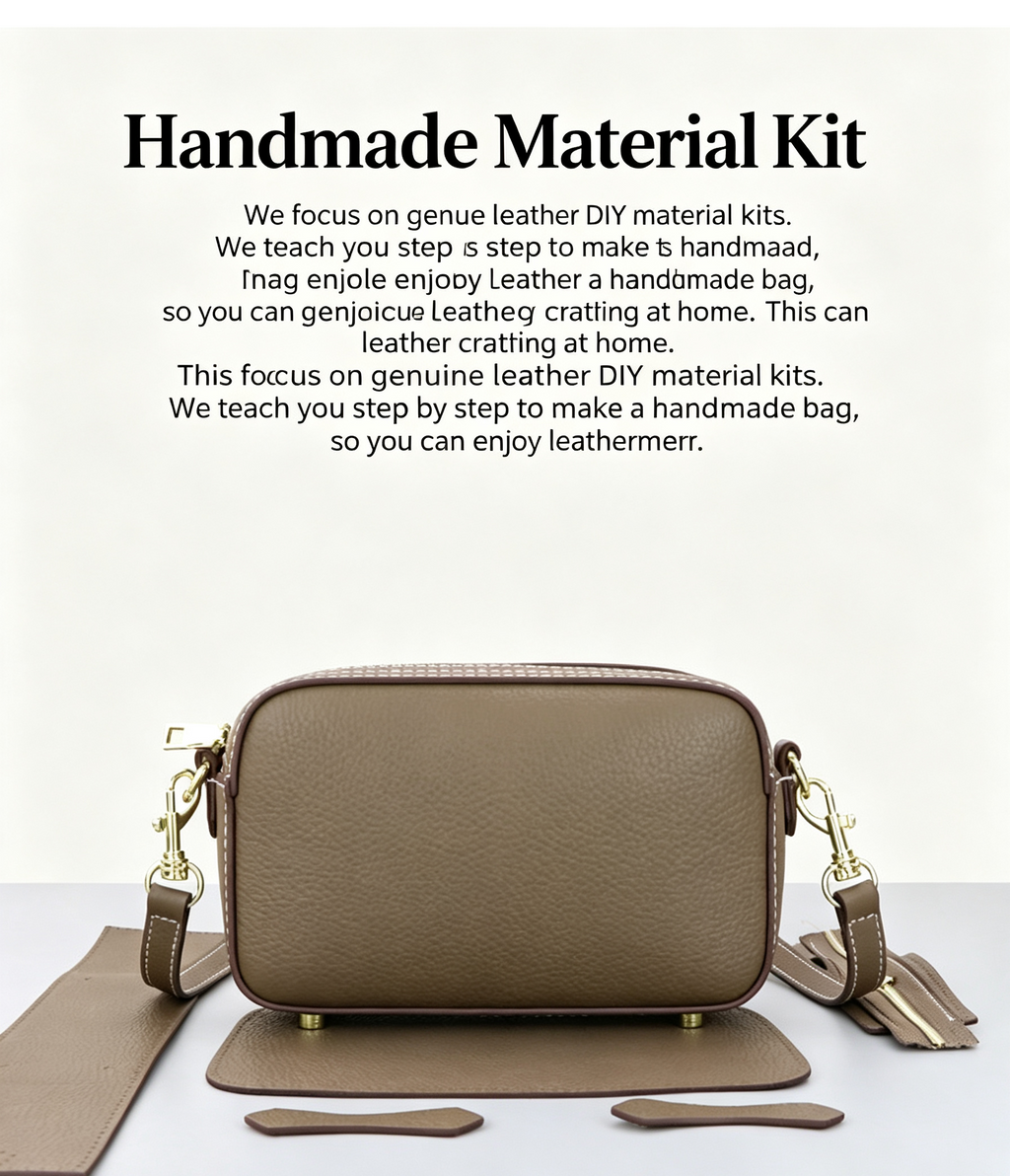 DIY Leather Crossbody Bag Kit – Beginner Handmade Shoulder Bag Making Kit