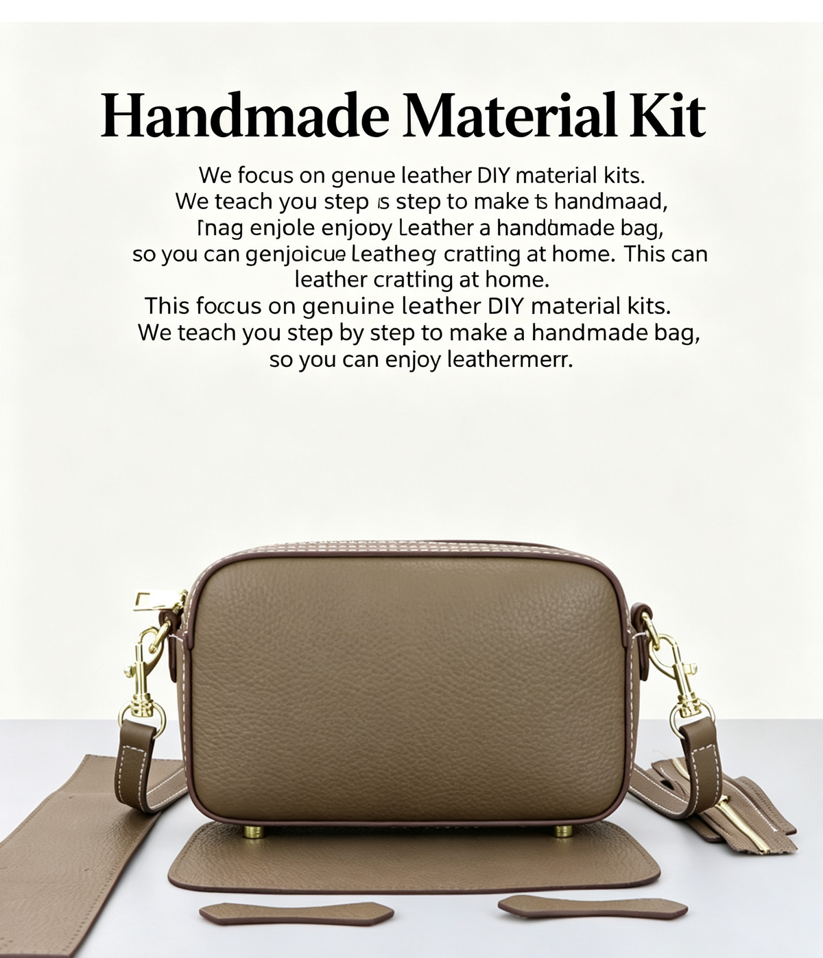 DIY Leather Crossbody Bag Kit – Beginner Handmade Shoulder Bag Making Kit