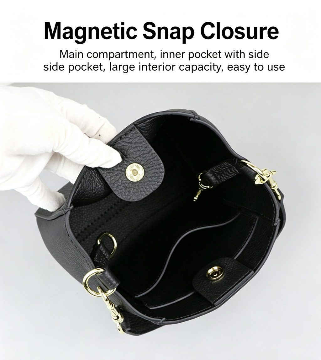 DIY Woven Leather Bucket Bag Kit – Full-Grain Leather Shoulder & Crossbody Bag Making Kit