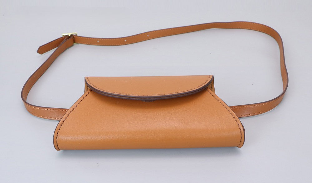 DIY Vintage Leather Fanny Pack Kit for Beginners, Handmade Genuine Cowhide Mini Waist Bag Making Kit, Creative Sewing Craft Gift