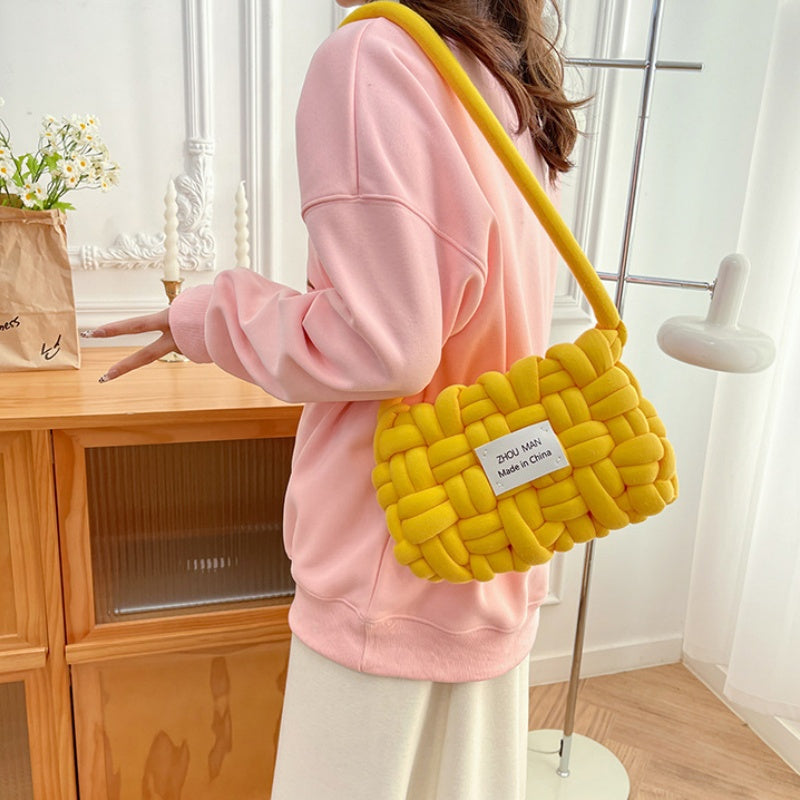 DIY Crochet Shoulder Bag Kit for Beginners | Handmade Soft Yarn Crossbody Bag Craft Set with Video Tutorial