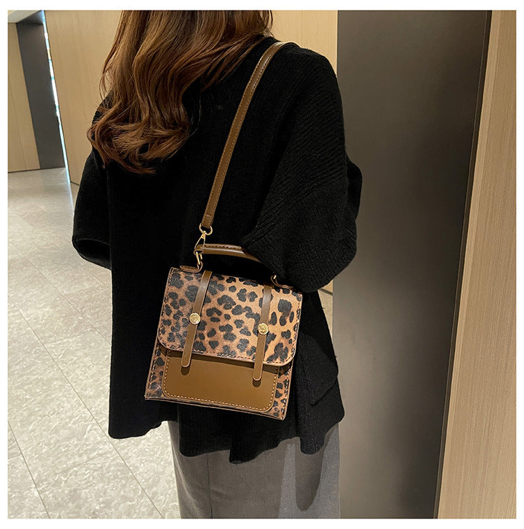 DIY Leopard Print Backpack Kit for Beginners | Handmade PU Leather Mini Backpack Sewing Kit with Video Tutorial