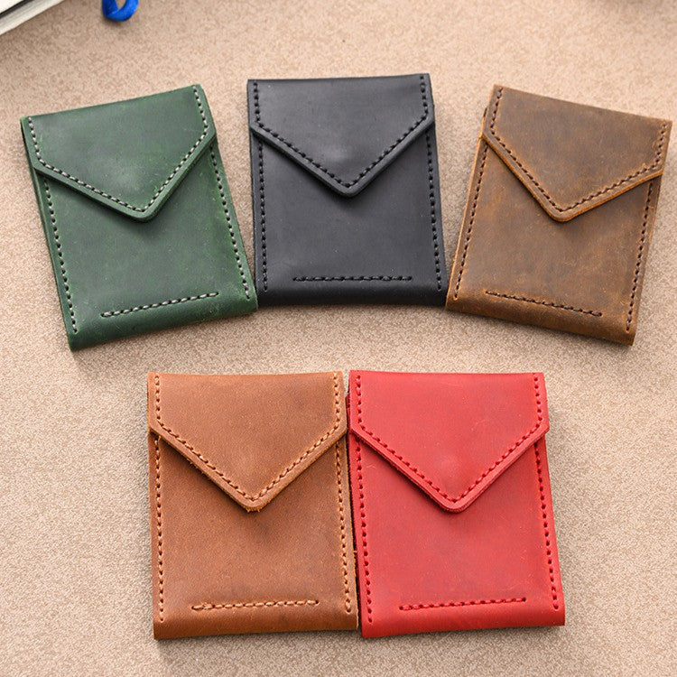 DIY Crazy Horse Leather Driver License Holder Kit | Handmade ID Card Wallet Craft Set for Beginners with Video Tutorial