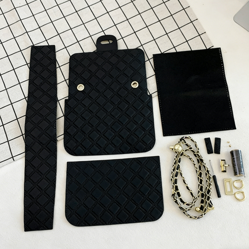 DIY PU Leather Shoulder Bag Kit – Handmade Crossbody Purse Craft Kit for Beginners with Video Tutorial (Minimalist Everyday Bag)
