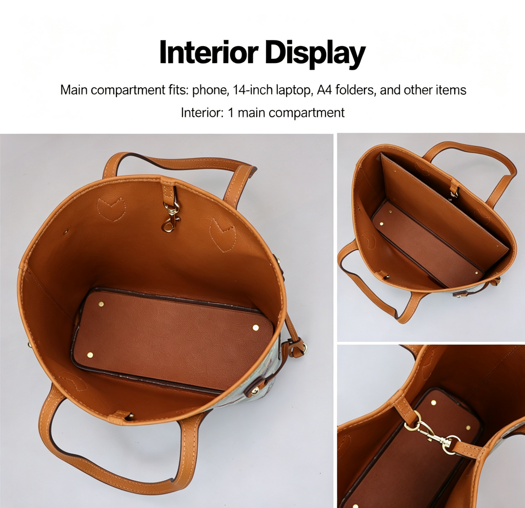 DIY Leather Tote Bag Kit – Beginner Large Cowhide Work & Shoulder Bag