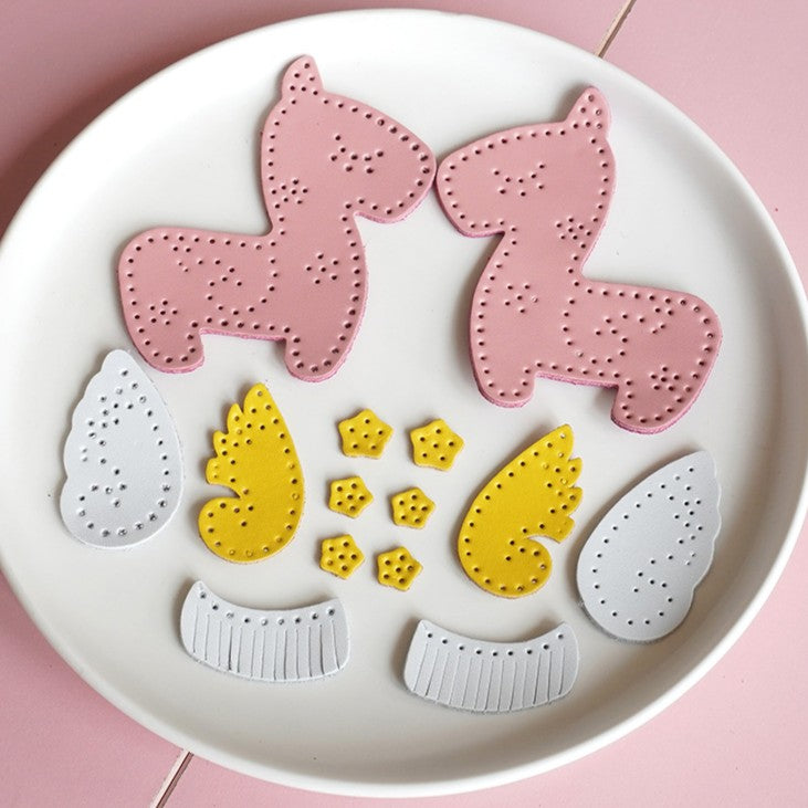 DIY Leather Unicorn Keychain Kit – Handmade Cute Unicorn Charm Craft Set with Video Tutorial