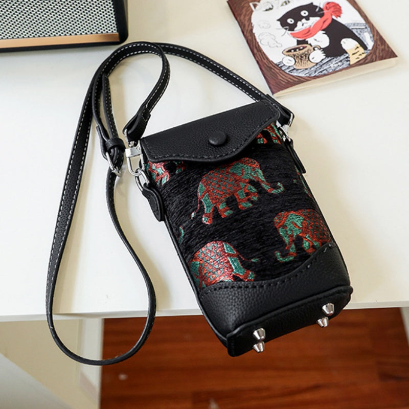 DIY Phone Crossbody Bag Kit – Beginner PU Leather Sewing Kit for Women
