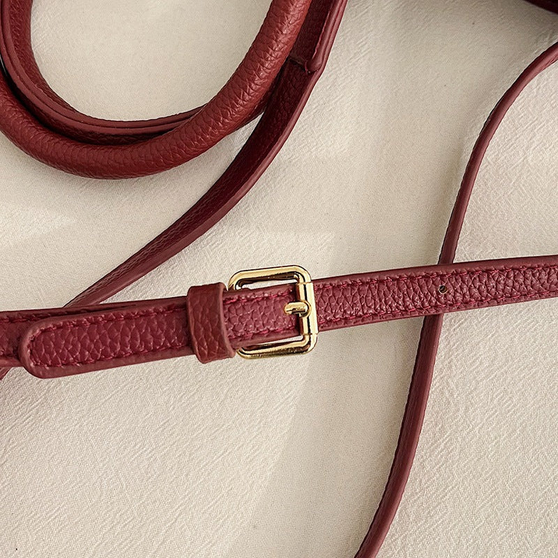 DIY PU Leather Handbag Kit for Beginners – Handmade Crossbody Shoulder Tote Bag Sewing Craft Set with Video Tutorial