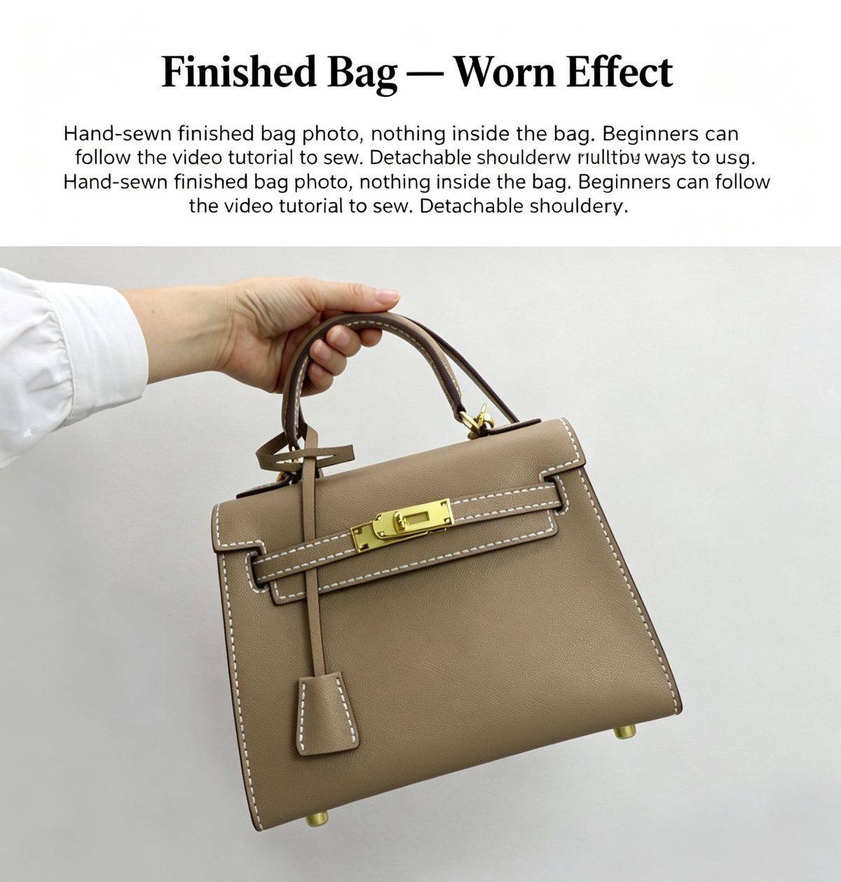 DIY Leather Shoulder Bag Kit – Beginner Crossbody & Handbag Making Kit