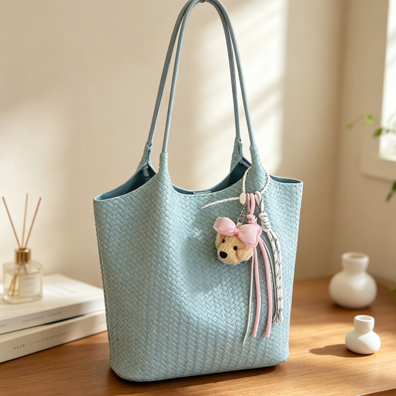 DIY Woven Shoulder Bag Kit for Beginners, Handmade PU Leather Crossbody Bag Making Kit, Creative Sewing Craft Gift for Women