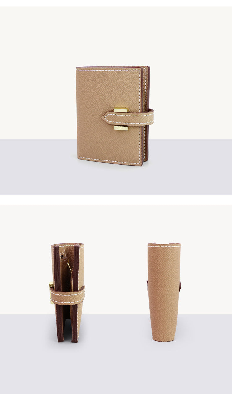 DIY Women's Leather Wallet Kit – Full-Grain Leather Card Holder & Coin Purse Making Kit