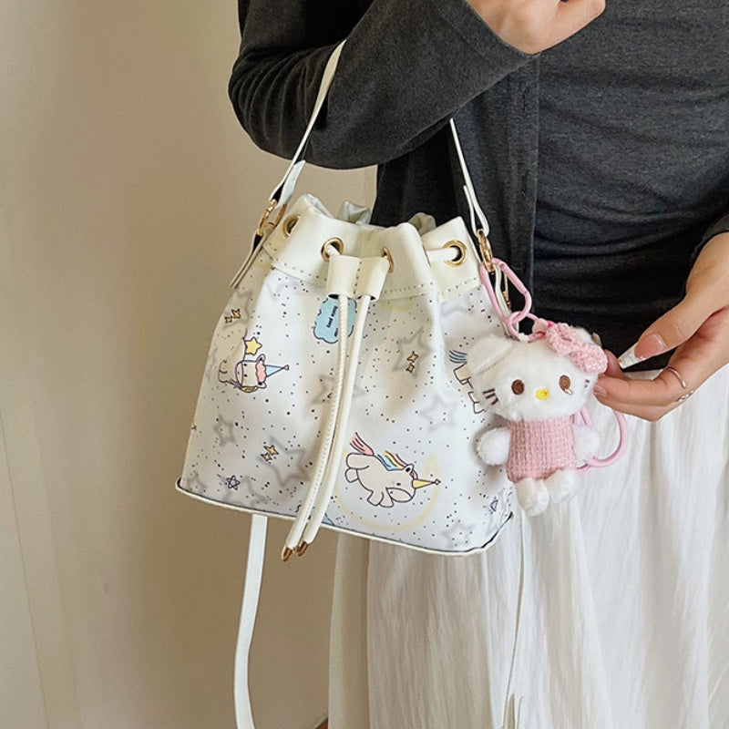 DIY Drawstring Bucket Bag Kit for Beginners – Cute PU Leather Crossbody Purse Making Set with Video Tutorial