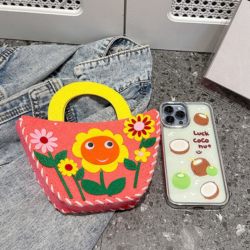 DIY Felt Mini Handbag Kit – Handmade Crossbody & Tote Bag Craft Kit for Beginners with Video Tutorial (24 Styles Available)