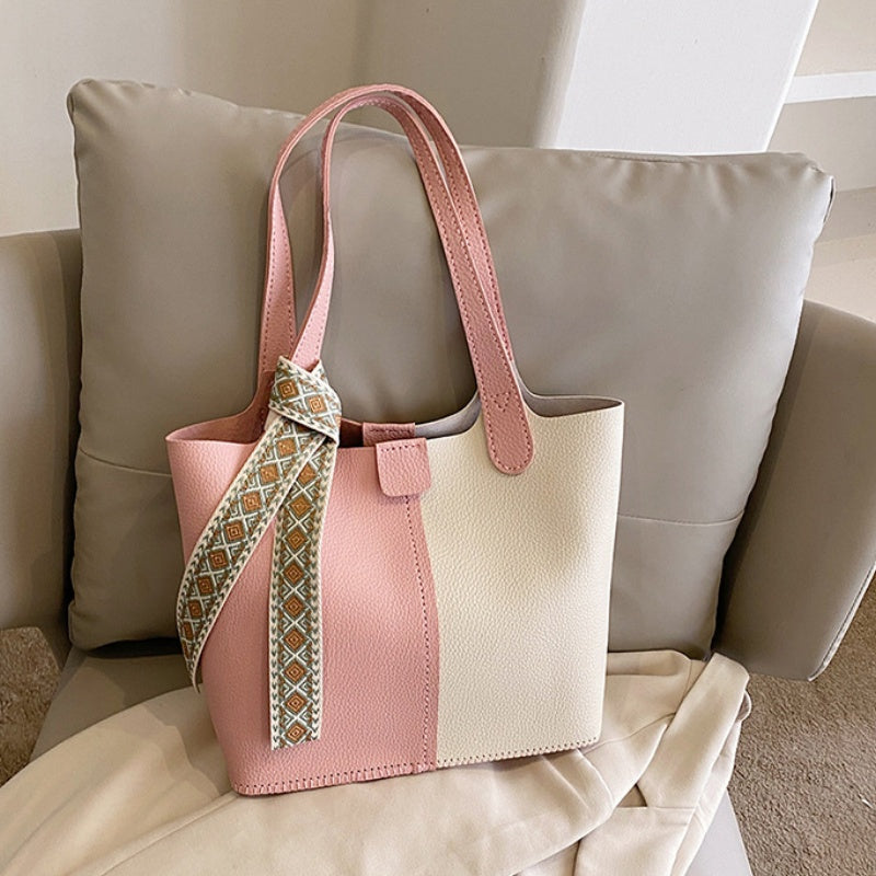 DIY Handmade PU Leather Tote Bag Kit – Beginner-Friendly Craft Set with Pre-Cut Materials & Video Tutorial | Large Capacity Shoulder & Hand Carry Bag