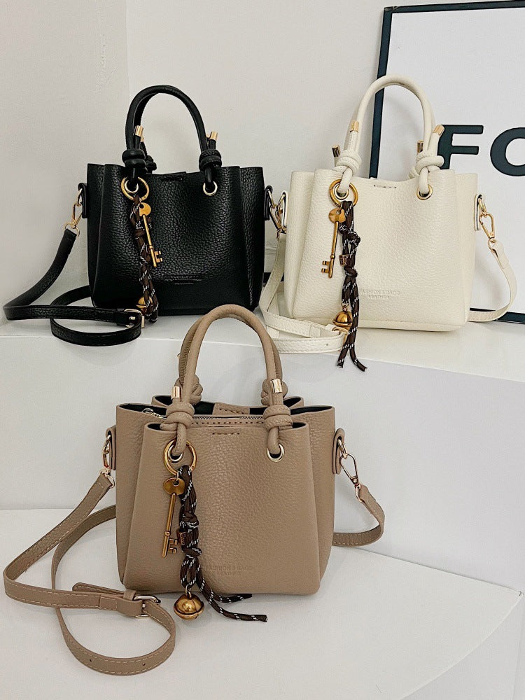 DIY PU Leather Handbag Kit for Beginners – Pre-Cut Sewing Craft Bag with Video Tutorial, Shoulder Crossbody Tote Purse Gift Kit