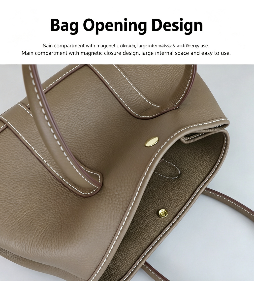 DIY Leather Handbag Kit – Beginner Top-Grain Cowhide Tote & Crossbody Bag