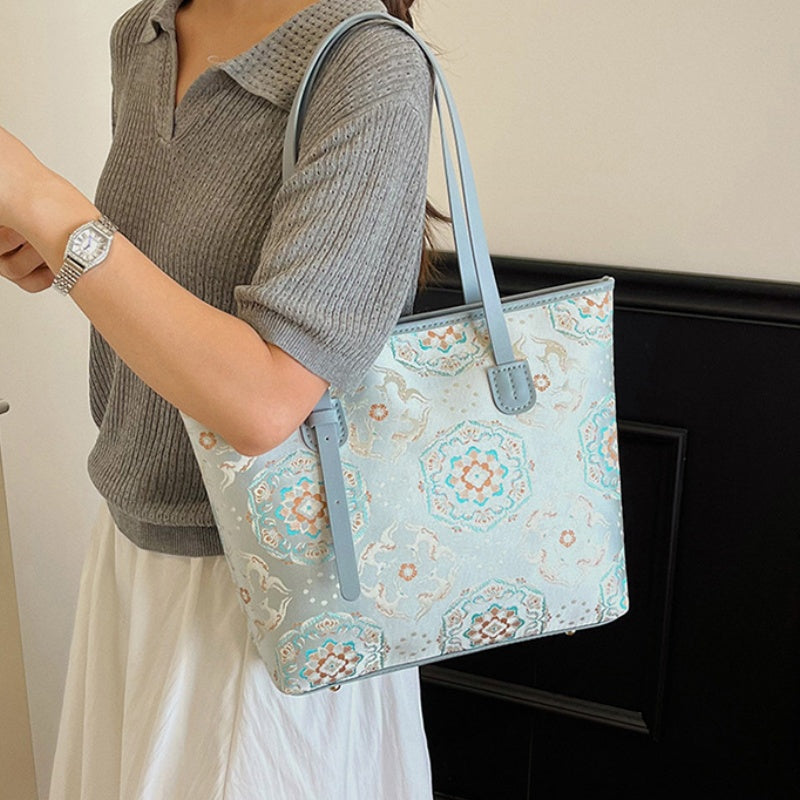 DIY PU Tote Bag Kit – Handmade Large Shoulder Handbag Craft Set for Beginners with Video Tutorial