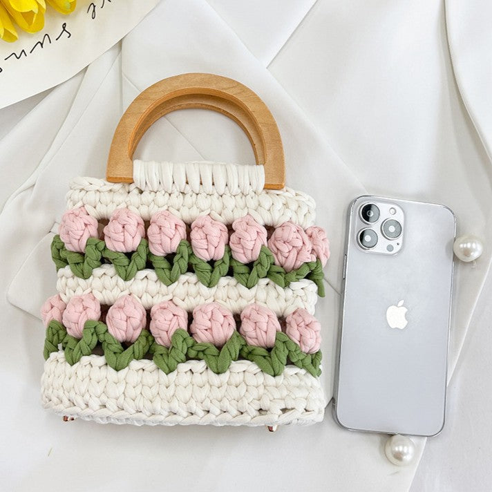 DIY Mini Tote Bag Sewing Kit – Handmade Fabric Handbag Craft Set for Beginners with Video Tutorial