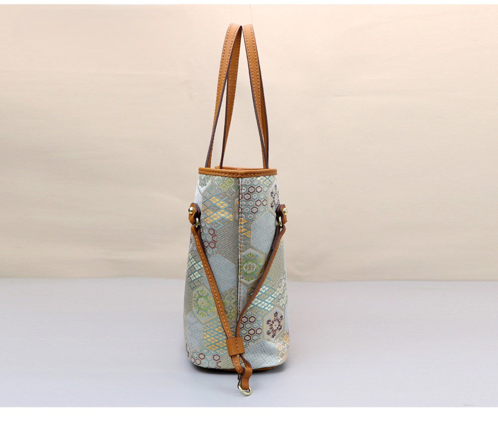 DIY Leather Tote Bag Kit – Beginner Large Cowhide Work & Shoulder Bag