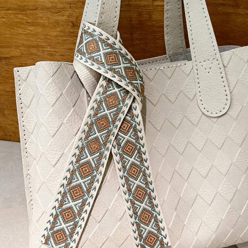 DIY PU Leather Tote Bag Kit – Handmade Shoulder Handbag Craft Kit for Beginners with Video Tutorial (Large Capacity Everyday Bag)